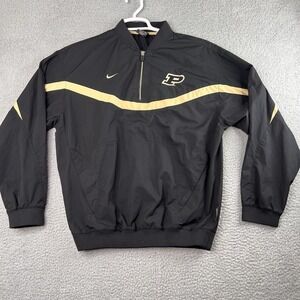 Purdue‎ Boilermakers Men's Nike 1/4 Quarter Zip Jacket Size S Black